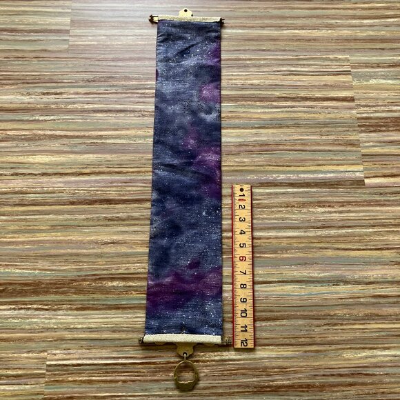 Hardanger WELCOME Bell Pull Hand Embroidered Butterfly Brass Hanger 31" - Picture 4 of 5